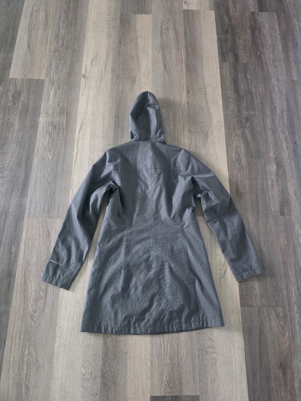 Eddie Bauer Women's Gray Raincoat Hooded Size XS - Picture 6 of 8